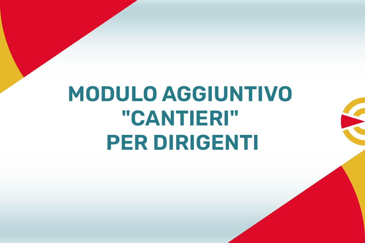 Modulo Aggiuntivo Cantieri Dirigenti